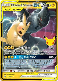 Pikachu & Zekrom GX (33/181)  - ME 30th Celebration Classic Collection Holofoil