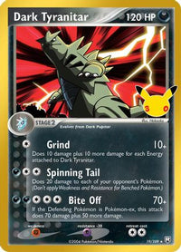 Dark Tyranitar (19/109)  - ME 30th Celebration Classic Collection Holofoil