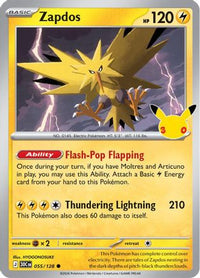 Zapdos (55/128)  - ME 30th Celebration Holofoil