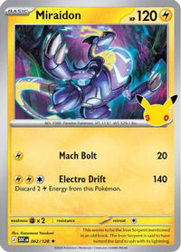 Miraidon (62/128)  - ME 30th Celebration Holofoil