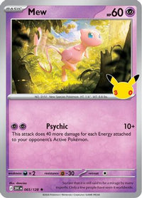 Mew (65/128)  - ME 30th Celebration Holofoil
