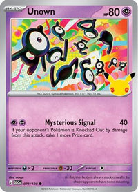 Unown (72/128)  - ME 30th Celebration Holofoil