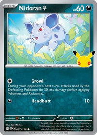 Nidoran F (87/128)  - ME 30th Celebration Holofoil