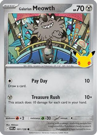 Galarian Meowth (101/128)  - ME 30th Celebration Holofoil