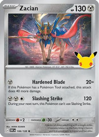 Zacian (106/128)  - ME 30th Celebration Holofoil