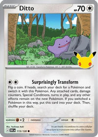 Ditto (115/128)  - ME 30th Celebration Holofoil