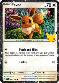 Eevee (30th Celebration) (116/128)  - Blister Exclusives Holofoil