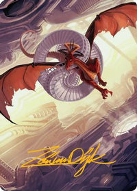 Draconic Visitor Art Card (Gold-Stamped Signature) (ASFRA-049) - Art Series: Reality Fracture