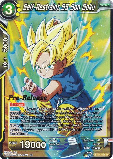 Self-Restraint SS Son Goku (BT14-096) [Cross Spirits Prerelease Promos] - POKÉ JEUX