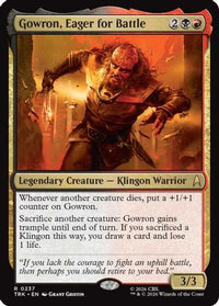 Gowron, Eager for Battle (TRK-237) - Star Trek Foil