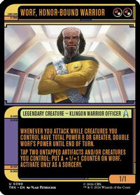 Worf, Honor-Bound Warrior (Showcase) (0390) (TRK-390) - Star Trek Foil