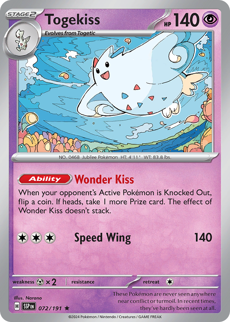 Togekiss (Cosmos Holo) (72/191) - Miscellaneous Cards & Products Holofoil