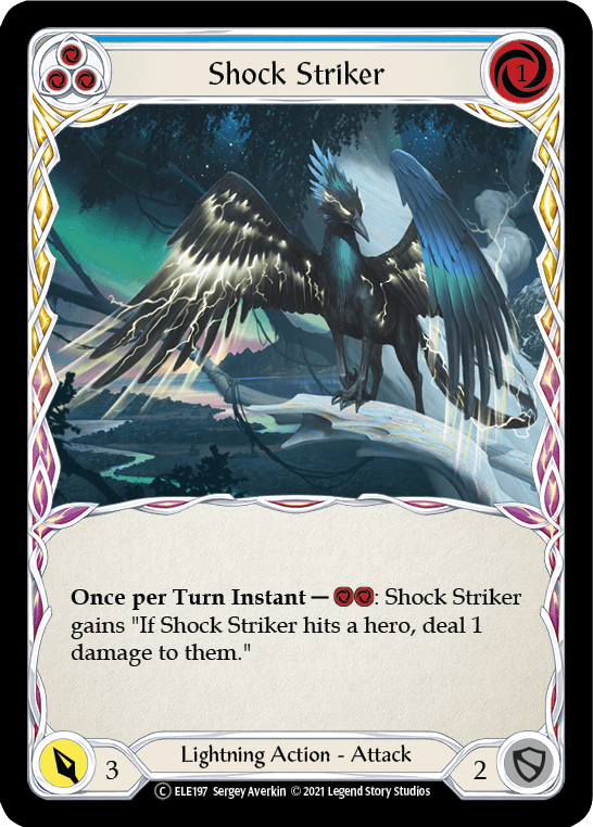 Shock Striker (Blue) [U-ELE197] (Tales of Aria Unlimited) Unlimited Rainbow Foil - POKÉ JEUX