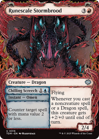 Runescale Stormbrood (Showcase) (TDM-316) - Tarkir: Dragonstorm Foil