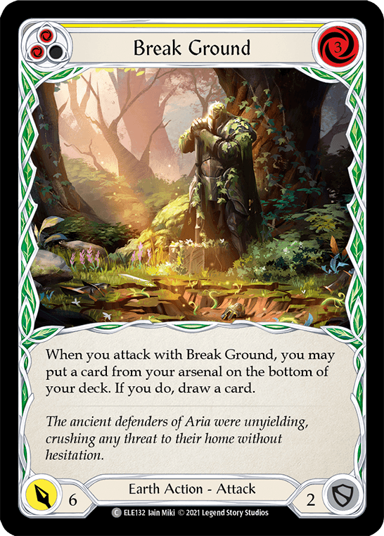 Break Ground (Yellow) [ELE132] (Tales of Aria) 1st Edition Rainbow Foil - POKÉ JEUX