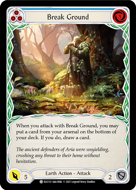 Break Ground (Blue) [ELE133] (Tales of Aria) 1st Edition Rainbow Foil - POKÉ JEUX