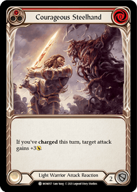 Courageous Steelhand (Red) [MON057-RF] (Monarch) 1st Edition Rainbow Foil - POKÉ JEUX