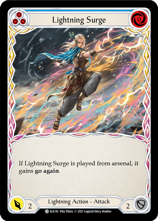 Lightning Surge (Blue) [ELE191] (Tales of Aria) 1st Edition Rainbow Foil - POKÉ JEUX