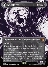 Sheoldred // The True Scriptures (Showcase Planar Booster Fun) [March of the Machine]