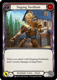 Singeing Steelblade (Red) [ELE230] (Tales of Aria) 1st Edition Rainbow Foil - POKÉ JEUX