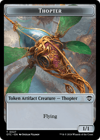 Thopter // Manifest Double-Sided Token [Outlaws of Thunder Junction Commander Tokens] - POKÉ JEUX
