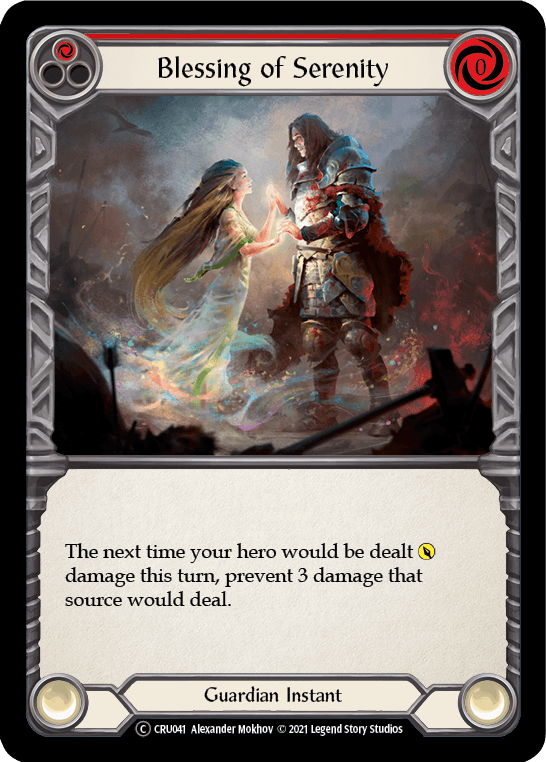 Blessing of Serenity (Red) [U-CRU041] (Crucible of War Unlimited) Unlimited Rainbow Foil - POKÉ JEUX