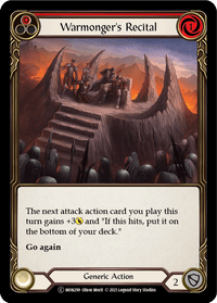 Warmonger's Recital (Red) [U-MON299-RF] (Monarch Unlimited) Unlimited Rainbow Foil - POKÉ JEUX