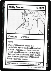 Witty Demon (2021 Edition) [Mystery Booster Playtest Cards]