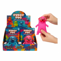 PUDGY PUG STRETCHY TOY CDU ASST — LOT × 12 (Special Order)