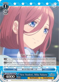 Nouvel étudiant, Miku Nakano (5HY/W83-TE48R RRR) [The Quintessential Quintuplets] 