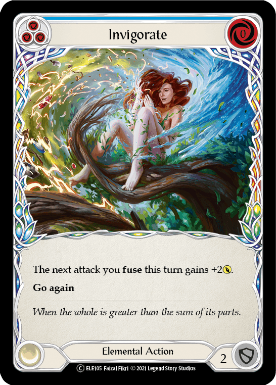 Invigorate (Blue) [U-ELE105] (Tales of Aria Unlimited) Unlimited Rainbow Foil - POKÉ JEUX