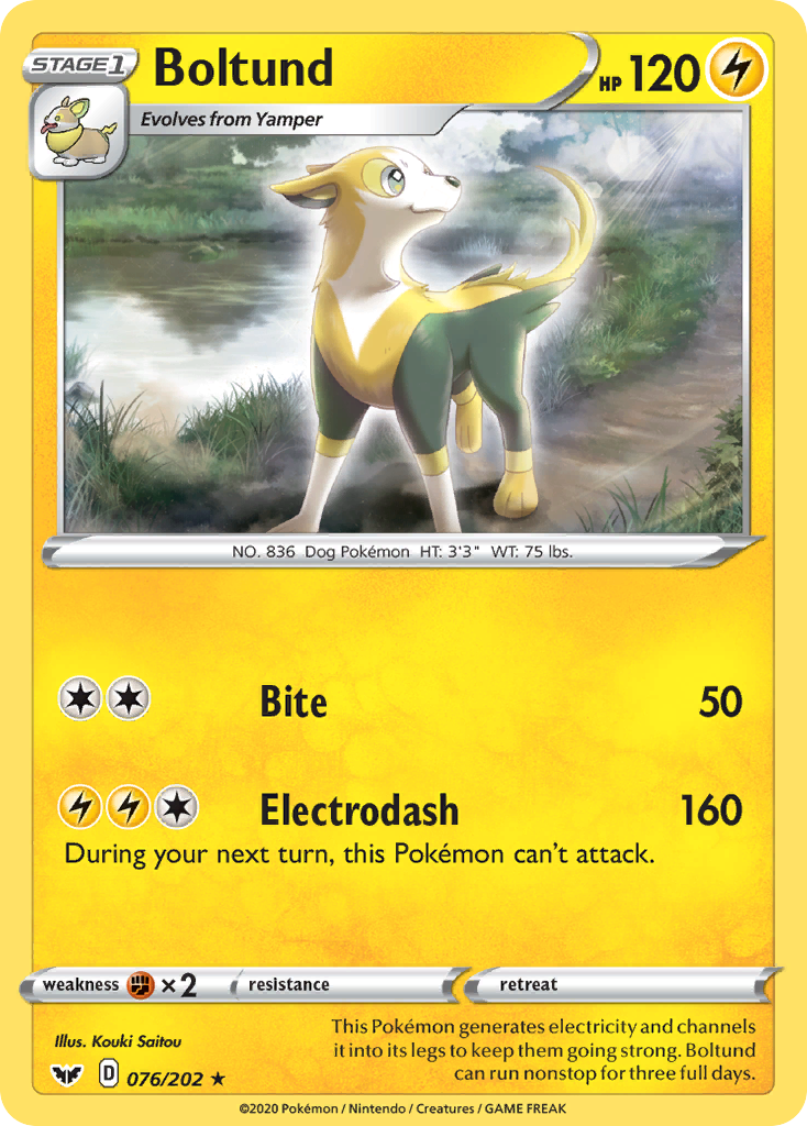 Boltund (Cosmos Holo) (76/202) - Miscellaneous Cards & Products Holofoil