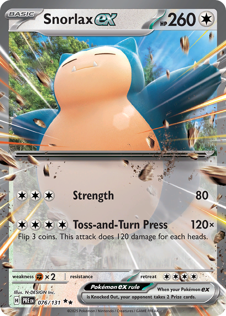 Snorlax ex (Prismatic Evolution Stamped) (76) - Miscellaneous Cards & Products Holofoil