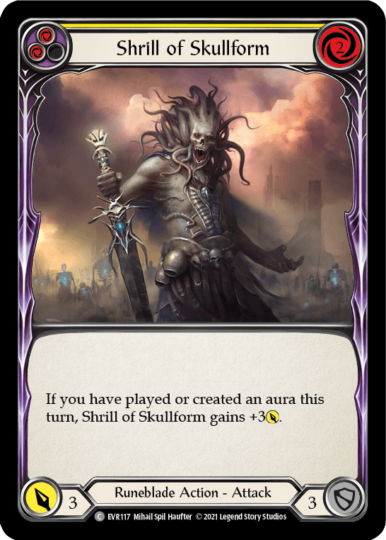Shrill of Skullform (Yellow) [EVR117] (Everfest) 1st Edition Normal - POKÉ JEUX