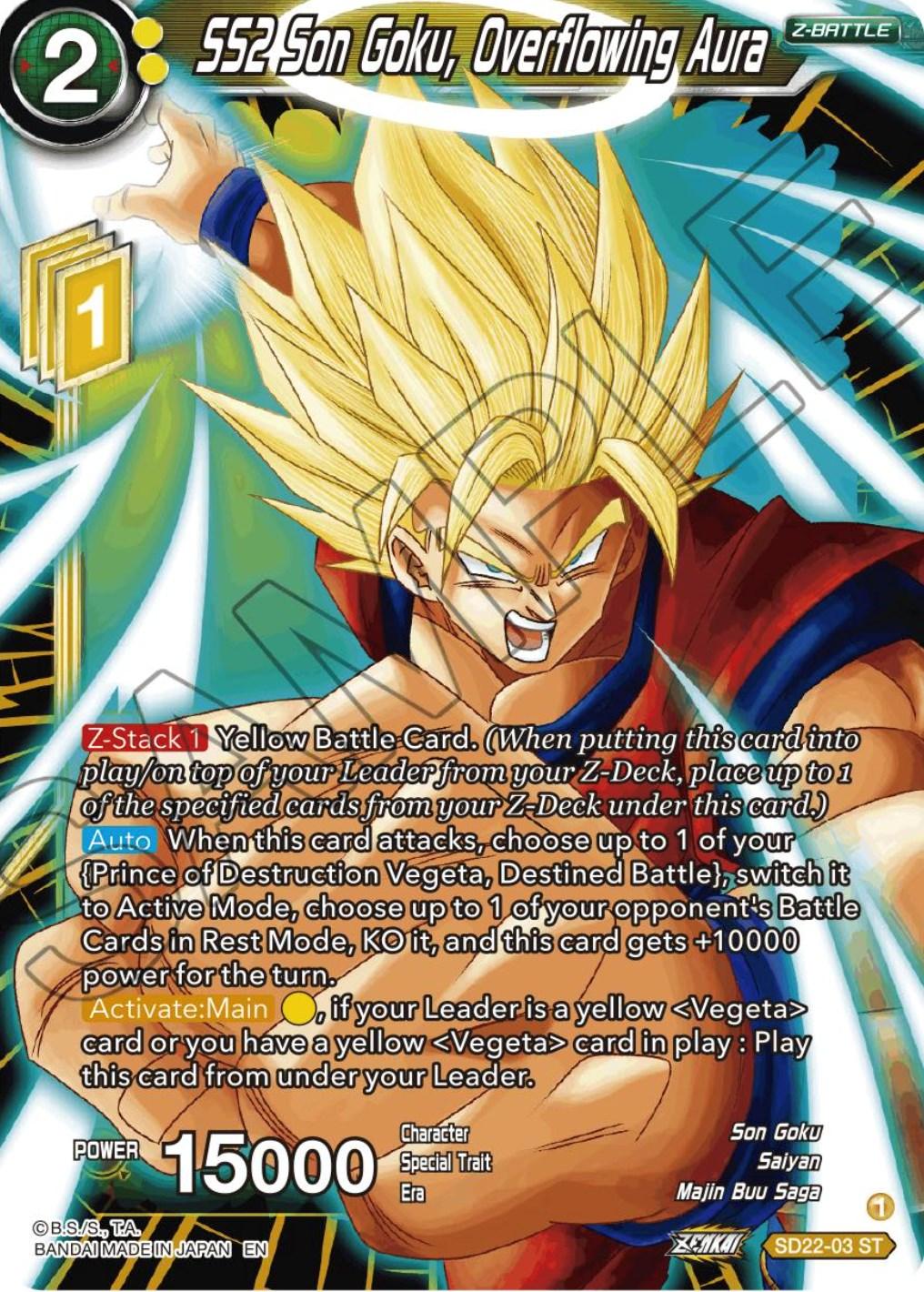 SS2 Son Goku, Overflowing Aura (Starter Deck Exclusive) (SD22-03) [Power Absorbed] - POKÉ JEUX