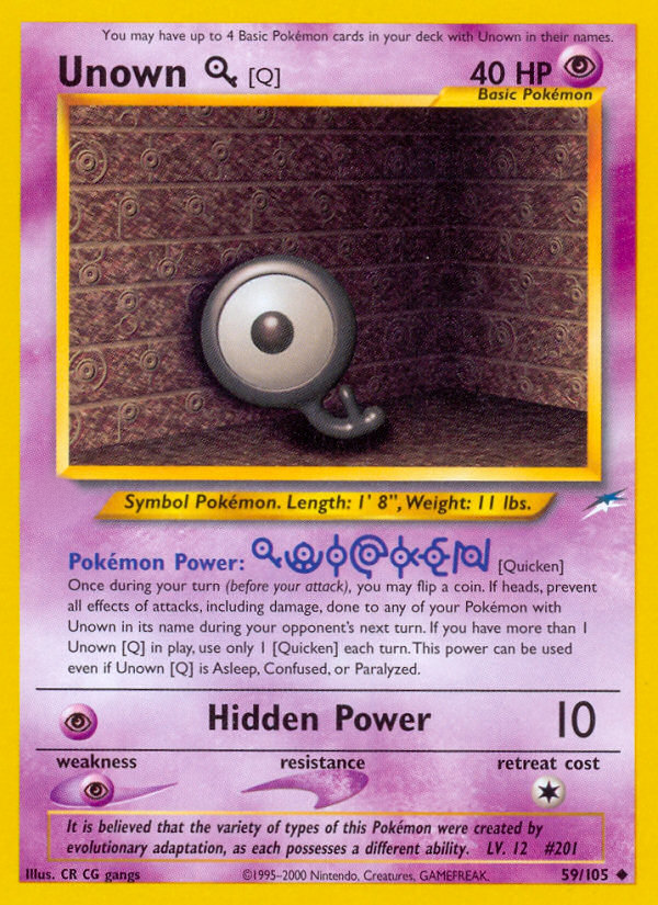 Unown [Q] (59/105)  - Neo Destiny Unlimited