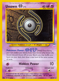 Unown [H] (28/105)  - Neo Destiny Unlimited