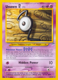 Unown [G] (27/105)  - Neo Destiny Unlimited
