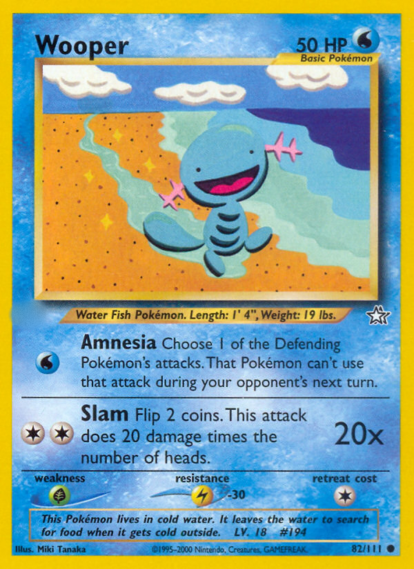 Wooper (82/111)  - Neo Genesis Unlimited