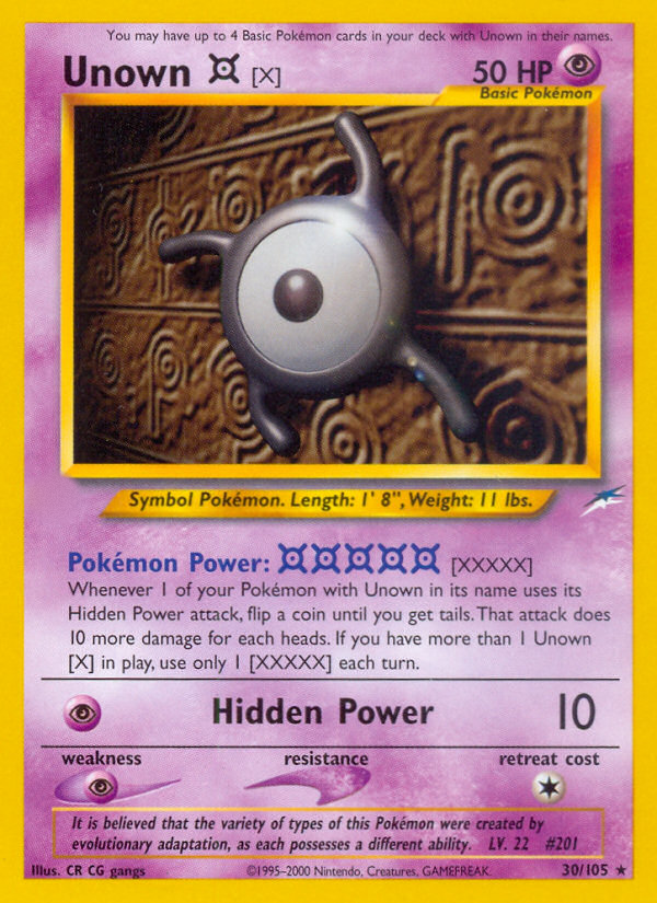 Unown [X] (30/105)  - Neo Destiny Unlimited
