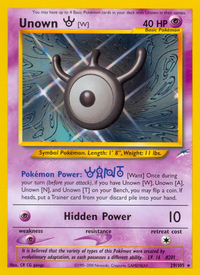 Unown [W] (29/105)  - Neo Destiny Unlimited