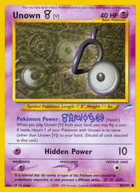 Unown [V] (89/105)  - Neo Destiny Unlimited