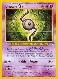 Unown [S] (87/105)  - Neo Destiny Unlimited