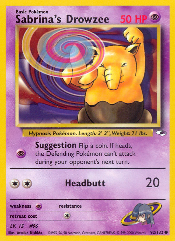 Sabrina's Drowzee (92/132)  - Gym Heroes Unlimited