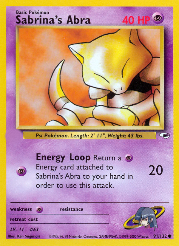 Sabrina's Abra (91/132)  - Gym Heroes Unlimited