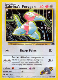 Sabrina's Porygon (98/132)  - Gym Challenge Unlimited