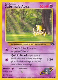 Sabrina's Abra (94/132)  - Gym Challenge Unlimited