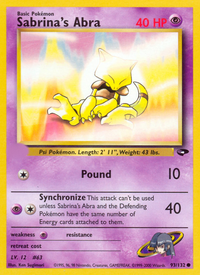 Sabrina's Abra (93/132)  - Gym Challenge Unlimited