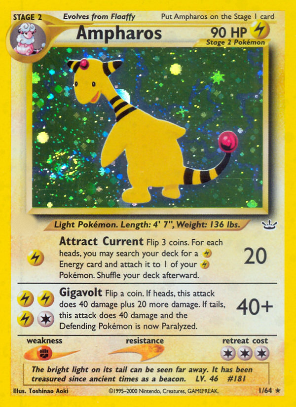 Ampharos (1/64)  - Neo Revelation