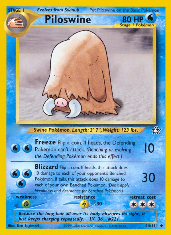 Piloswine (44/111)  - Neo Genesis Unlimited